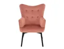 Мягкое кресло бархатное SIGNAL CARMEN Velvet, античный розовый фото thumb №3