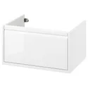 IKEA ÄNGSJÖN ЭНГШЁН, шкаф для раковины с ящиком, белый глянец, 60x48x33 см 805.350.98 фото thumb №1