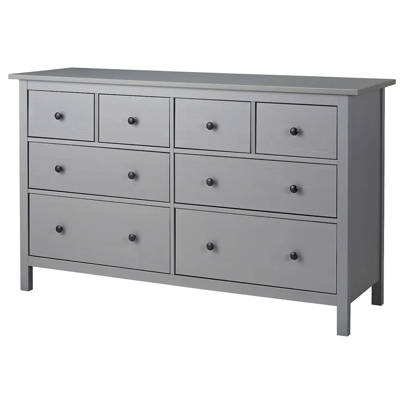 IKEA HEMNES ХЕМНЭС, комод с 8 ящиками, серый цвет, 160x96 см 303.924.69 фото №1