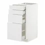 IKEA METOD МЕТОД / MAXIMERA МАКСИМЕРА, напольный шкаф 4 фасада / 4 ящика, белый / Стенсунд белый, 40x60 см 394.095.02 фото