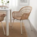 IKEA NILSOVE НІЛЬСОВЕ, стілець із підлокітниками, ротанг/білий 504.343.12 фото thumb №7