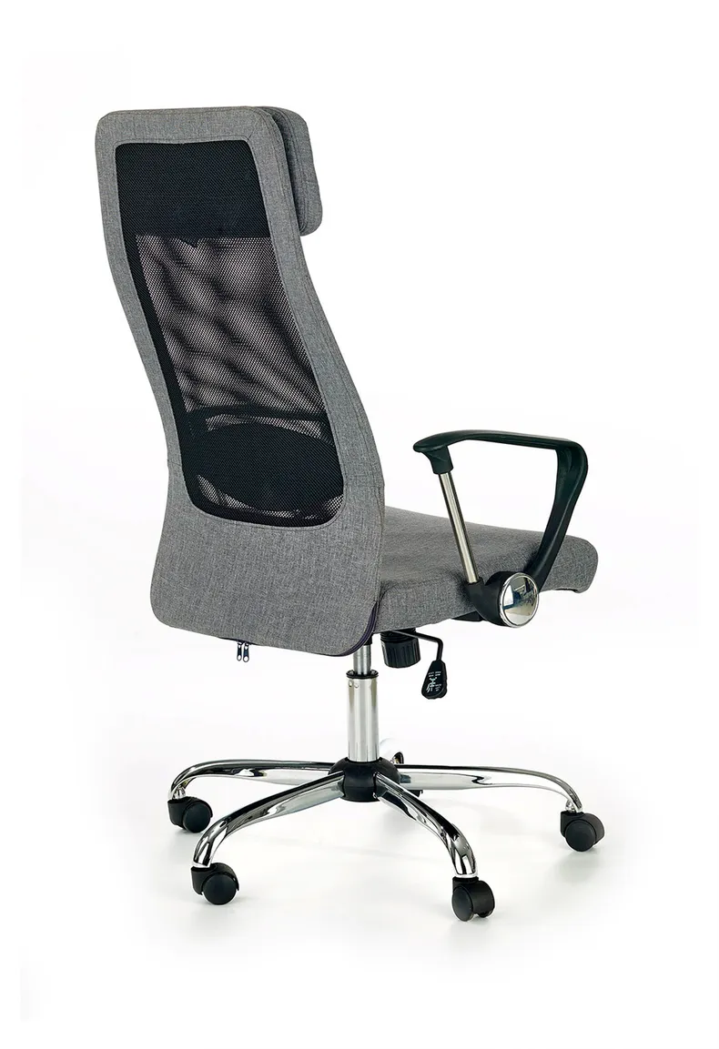 Крісло комп'ютерне офісне обертове HALMAR ZOOM тканина сіра фото №2