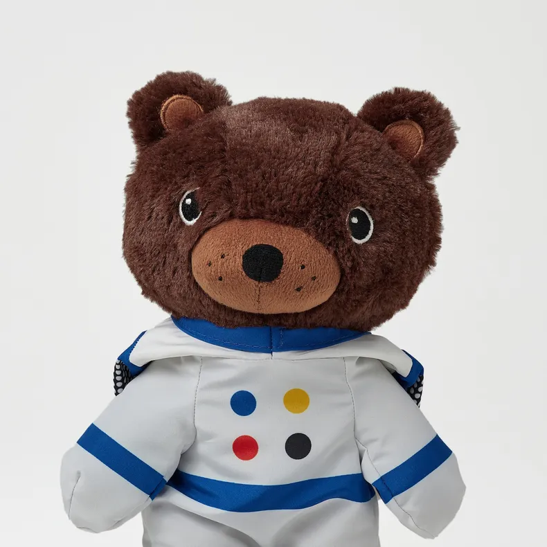 IKEA AFTONSPARV АФТОНСПАРВ, м’яка іграшка в костюмі космонавта, ведмідь, 28 см 405.515.42 фото №8