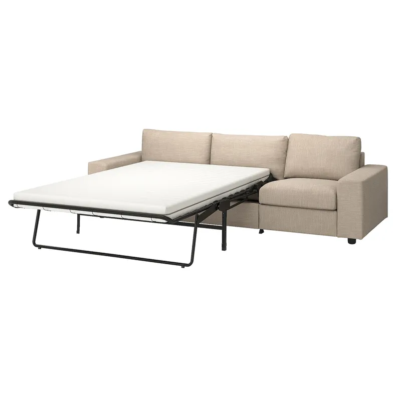 IKEA VIMLE ВІМЛЕ, чохол для 3-місного дивана-ліжка, з широкими підлокітниками / горбистий бежевий 794.327.51 фото №2