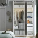 IKEA PAX ПАКС / MISTUDDEN МІСТУДДЕН, гардероб, комбінація, білий / сірий візерунок, 150x60x236 см 295.210.66 фото thumb №3