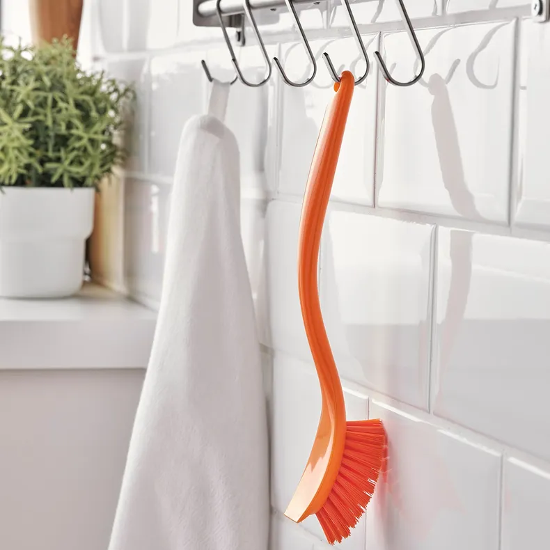 IKEA ANTAGEN АНТАГЕН, щітка для миття посуду, яскраво-помаранчевий 005.342.29 фото №3
