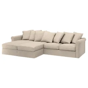 IKEA GRÖNLID ГРЕНЛІД, 4-місний диван, з шезлонгом / бежевий 494.401.11 фото
