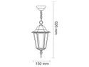BRW Подвесной светильник для сада из алюминия с патиной Liguria 093431 фото thumb №2