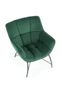 Крісло м'яке HALMAR BELTON темно-зелений (1шт=1шт) фото thumb №7