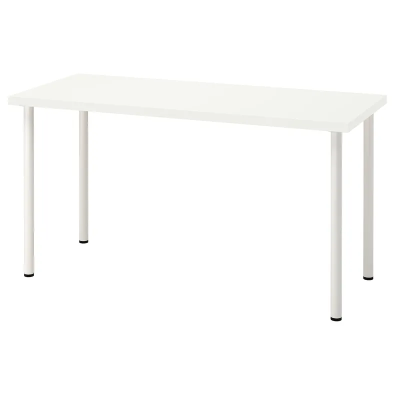 IKEA LAGKAPTEN ЛАГКАПТЕН / ADILS АДИЛЬС, письменный стол, белый, 140x60 см 594.171.53 фото №1