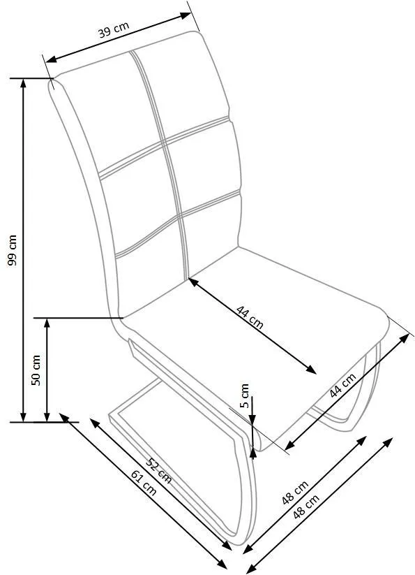 Кухонний стілець HALMAR K228 світло-сірий фото №3