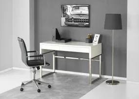 Письмовий стіл HALMAR B32 120x60 см білий, хром фото