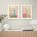 IKEA BILD БИЛЬД, постер, красочные города, 30x40 см 105.457.22 фото thumb №2