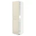IKEA METOD МЕТОД, висока шафа для холодильнка / морозил, білий / Voxtorp високий глянець світло-бежевий, 60x60x220 см 191.435.70 фото thumb №1