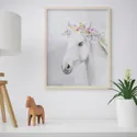 IKEA BILD БІЛЬД, постер, єдиноріг з квітами, 40x50 см 004.849.17 фото thumb №2
