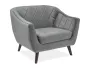 Кресло мягкое бархатное SIGNAL MOLLY 1 Velvet, серый фото