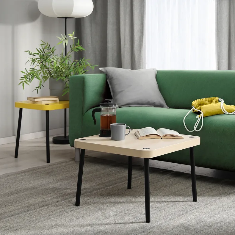 IKEA SONHULT СОНХУЛЬТ, комплект столов, 2 шт, желтый/имит. береза 505.785.55 фото №5