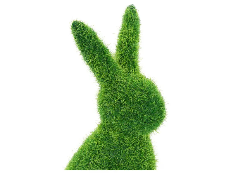 BRW Декоративная фигурка BRW Кролик, искусственная трава 085403 фото №2