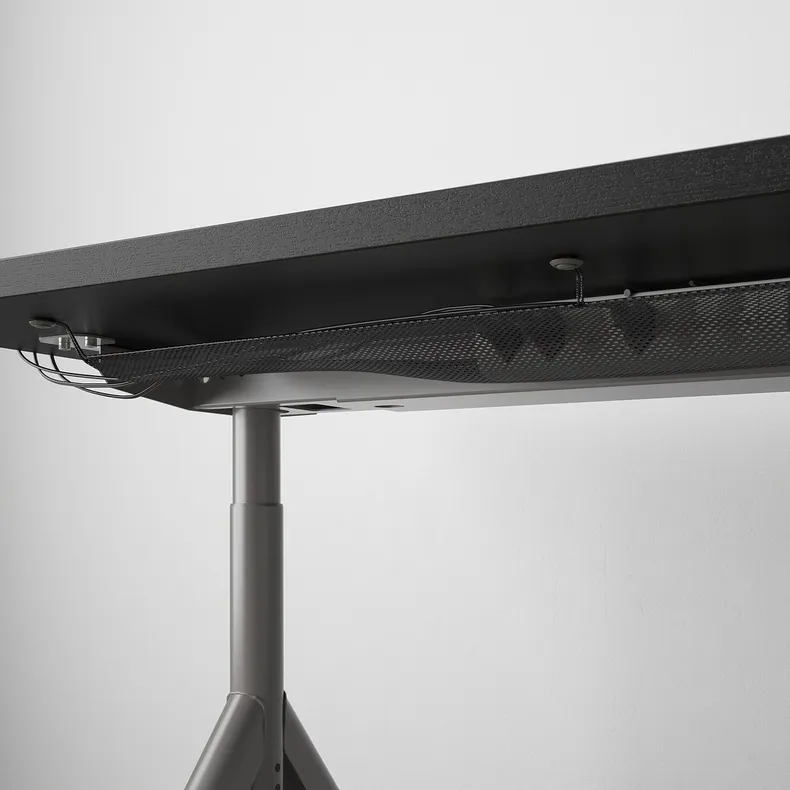 IKEA IDÅSEN ІДОСЕН, письмовий стіл, чорний / темно-сірий, 120x70 см 192.810.24 фото №4