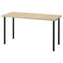 IKEA MÅLSKYTT МОЛЬСКЮТТ / ADILS АДІЛС, письмовий стіл, береза / чорний, 140x60 см 694.177.51 фото thumb №1