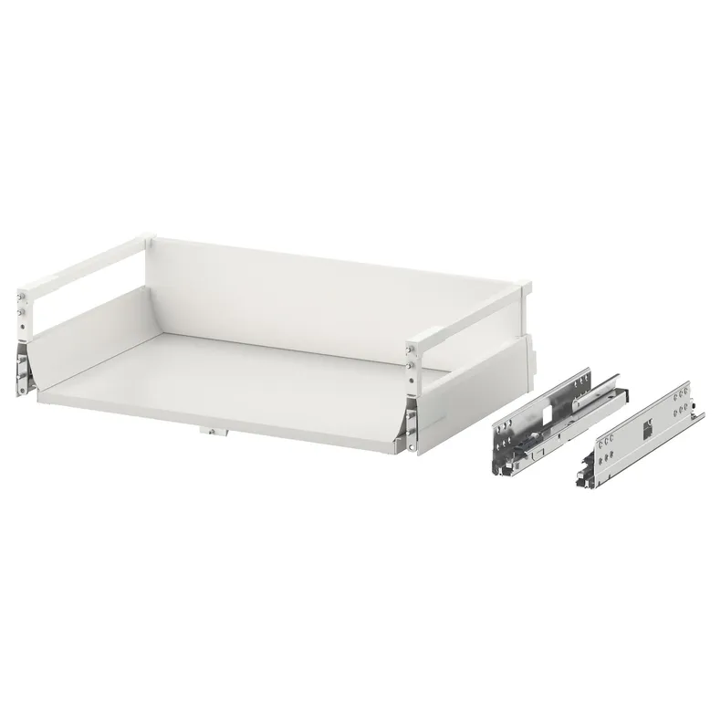 IKEA EXCEPTIONELL ЭКСЕПТИОНЕЛЛЬ, средний ящик с нажимным механизмом, белый, 60x37 см 004.478.21 фото №1