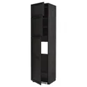 IKEA METOD МЕТОД, висока шафа для холодиль, 3 дверцят, чорний / Лерхіттан, пофарбований у чорний колір, 60x60x240 см 094.555.24 фото thumb №1