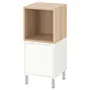 IKEA EKET ЕКЕТ, комбінація шаф із ніжками, білий/дуб тонований білий, 35x35x80 см 192.864.13 фото
