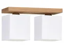BRW Стельовий світильник Inger 2-точковий тканинний білий 075241 фото thumb №1