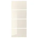 IKEA HOKKSUND ХОККСУНД, 4 панелі для рами розсувних дверцят, глянцевий світло-бежевий, 100x236 см 803.738.02 фото thumb №1