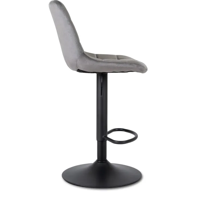 Барный стул бархатный MEBEL ELITE ARCOS 2 Velvet, серый фото №7