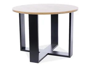 Журнальний стіл SIGNAL EGOA, дуб / чорний, 65x50 см фото