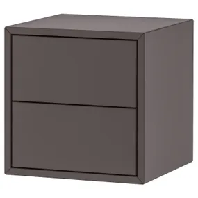 IKEA EKET ЕКЕТ, шафа з 2 шухлядами, темно-сірий, 35x35x35 см 304.289.20 фото
