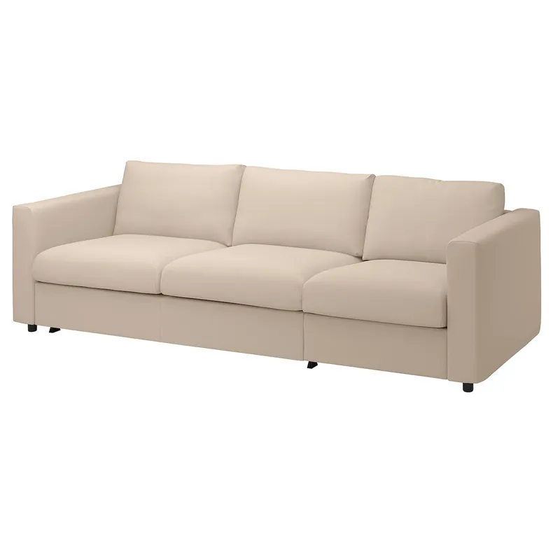 IKEA VIMLE ВІМЛЕ, чохол для 3-місного дивана-ліжка, ХАЛЛАРП бежевий 993.993.31 фото №2
