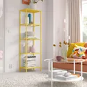 IKEA VITTSJÖ, книжный шкаф, жёлтый/стекло, 51x175 см 805.955.44 фото thumb №2