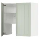 IKEA METOD МЕТОД, навесной шкаф д / вытяжки / полка / дверь, белый / светло-зеленый, 80x80 см 395.043.54 фото thumb №1