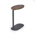 Журнальный стол из дерева HALMAR DELPHI, 48x26 см, орех / каркас из металла: черный фото thumb №5