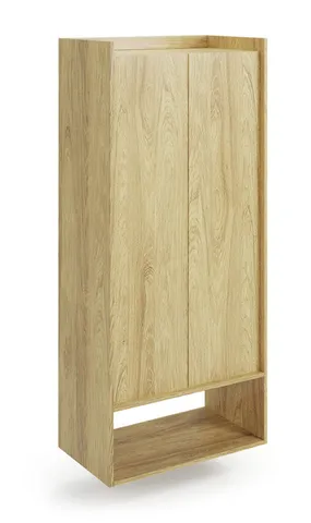 Книжный шкаф HALMAR MOBIUS 2D 78x41 см, корпус : натуральный гикори, фасады - натуральный гикори фото