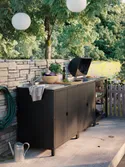 IKEA GRILLSKÄR ГРІЛЛЬШЕР, вугільний гриль, чорна, нержавіюча сталь зовнішня, 86x61 см фото thumb №9