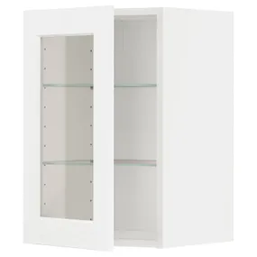 IKEA METOD МЕТОД, навесной шкаф / полки / стеклян дверца, белый Энкёпинг / белая имитация дерева, 40x60 см 494.734.70 фото