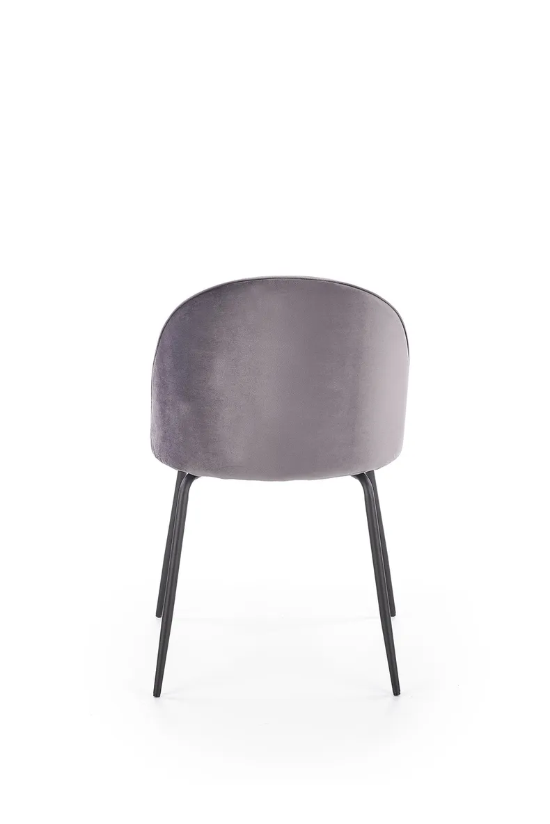 Кухонний стілець оксамитовий HALMAR K314 Velvet, сірий фото №8