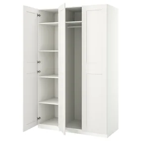 IKEA PAX ПАКС / GRIMO ГРІМО, гардероб, комбінація, білий / білий, 150x60x236 см 694.297.30 фото