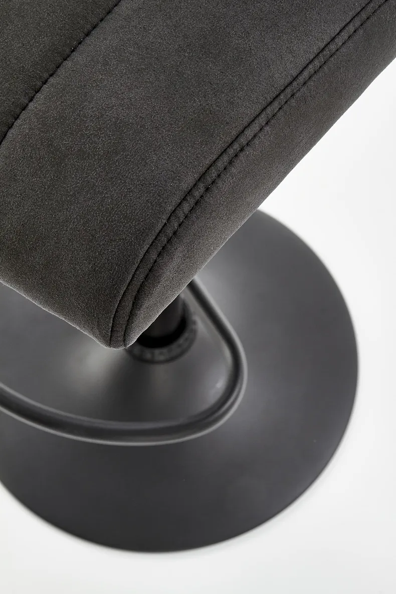 Барный стул HALMAR H89, ножка – черная, обивка - темно-серый фото №4