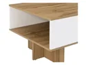 Стол журнальный деревянный BRW ZELE 45.5х60х120 см, дуб вотан/белый глянец LAW/120-DWO/BIP фото thumb №4