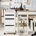 IKEA MICKE МІККЕ, тумба з шухлядами на коліщатах, білий, 35x75 см 902.130.78 фото thumb №3