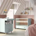 IKEA MYLLRA МЮЛЛЬРА, набір дитячих меблів, 2 пр., світло-бірюзовий, 60x120 см 195.065.99 фото thumb №2