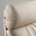 IKEA POÄNG ПОЕНГ, крісло та підставка для ніг, береза оклична / Глиска ламана біла 795.510.70 фото thumb №4