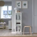 IKEA BAGGEBO БАГГЕБО, шафа зі скляними дверцятами, метал / білий, 34x30x116 см 805.029.98 фото thumb №4