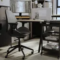 IKEA HATTEFJÄLL ХАТТЕФЙЕЛЛЬ, офісний стілець із підлокітниками, Smidig чорний/чорний 505.389.65 фото thumb №2