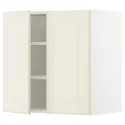 IKEA METOD МЕТОД, навісна шафа з полицями / 2 дверцят, білий / БУДБІН кремово-білий, 60x60 см 694.588.69 фото thumb №1