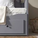 IKEA HEMNES ХЕМНЭС, кушетка с 2 матрасами/3ящиками, серый/Еготнес твердый, 80x200 см 494.281.14 фото thumb №5